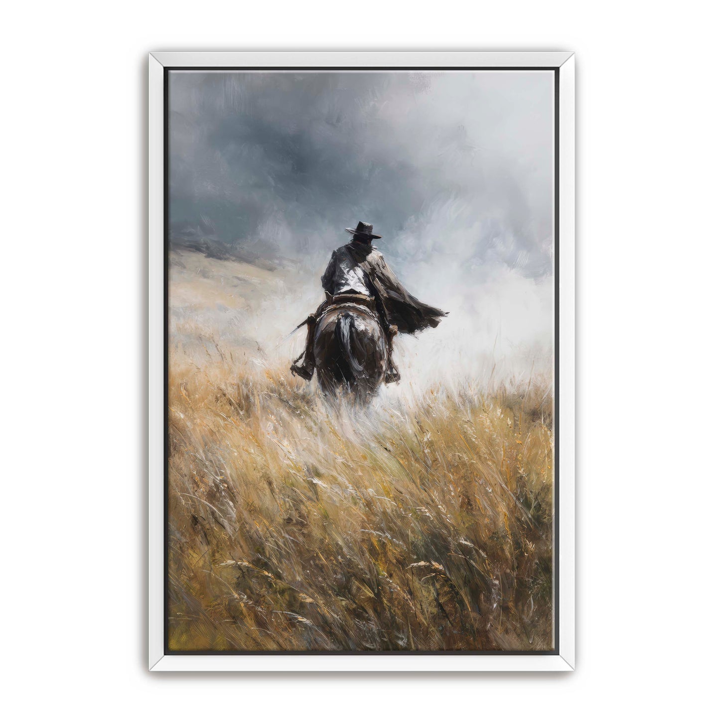 Cowboy in Tall Grass Wall Art