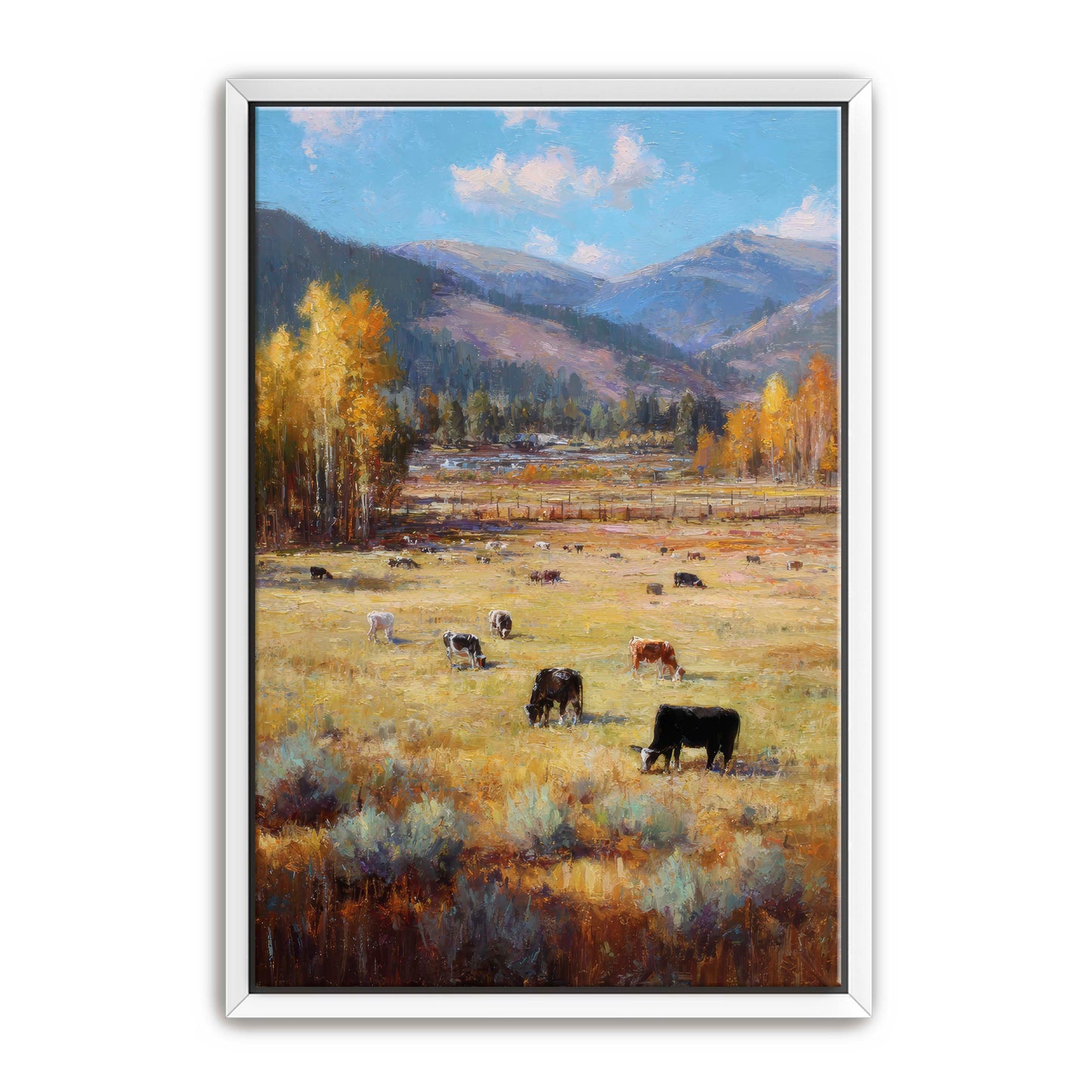 Western Cattle Grazing Wall Art