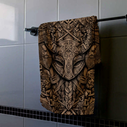 Viking Mythology Tapestry Hand Towel
