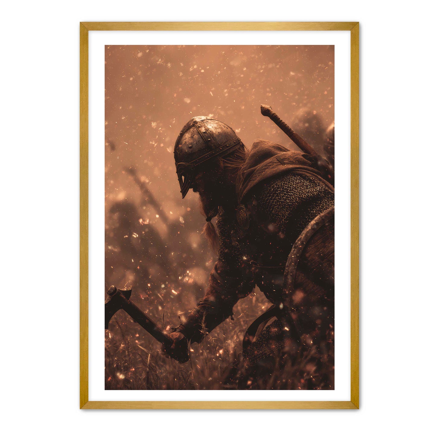 Viking and Axe Wall Art