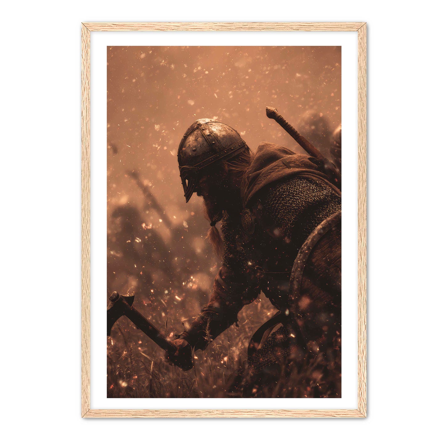 Viking and Axe Wall Art