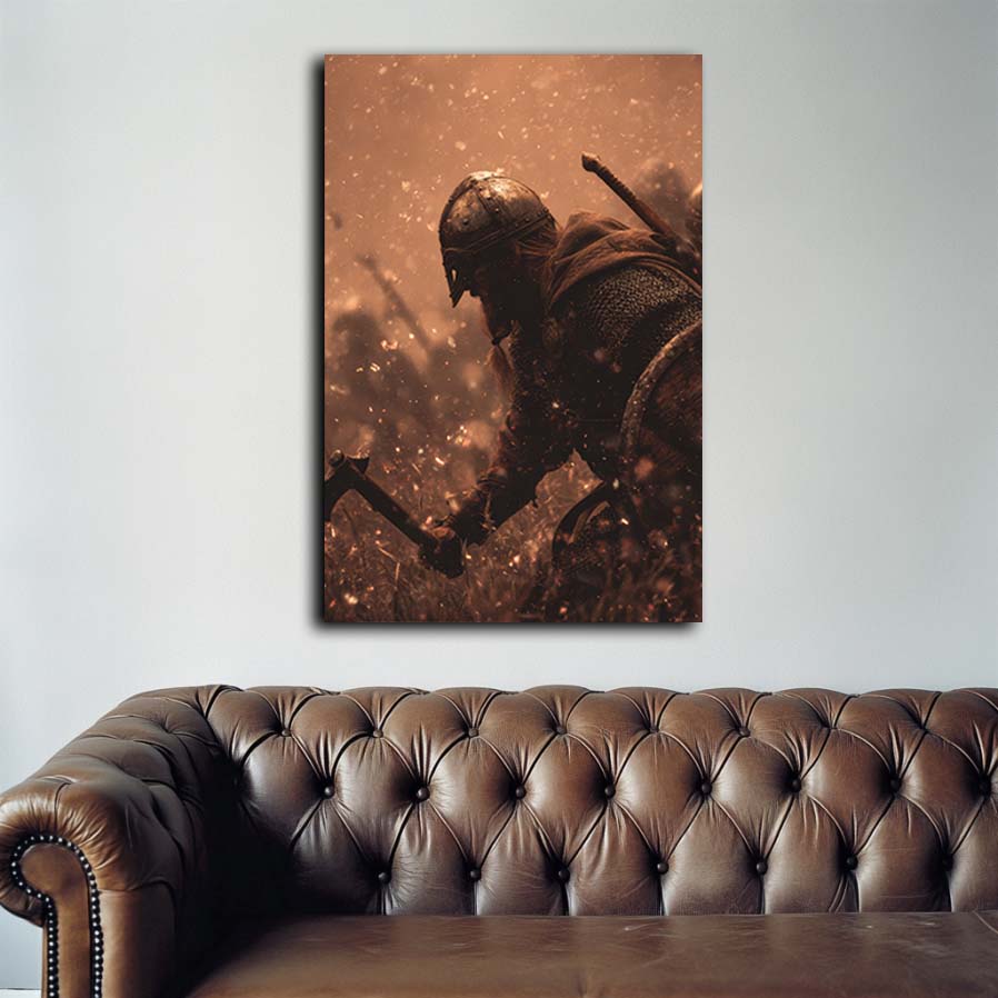 Viking and Axe Wall Art