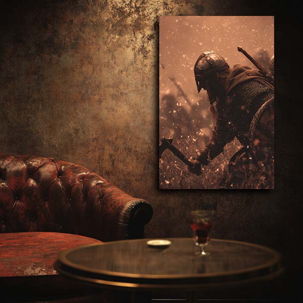 Viking and Axe Wall Art