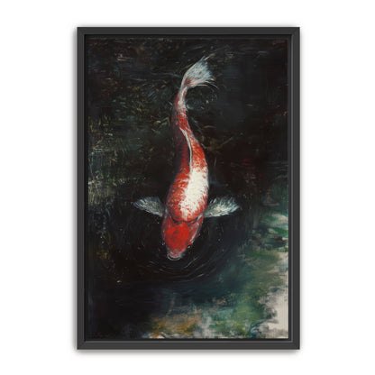 White Patch Koi  Wall Art
