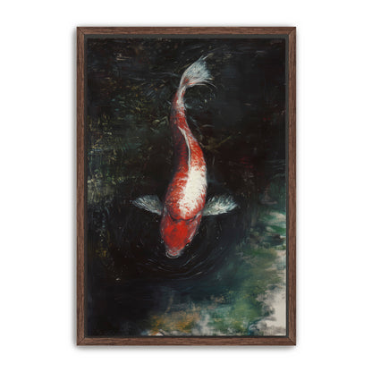 White Patch Koi  Wall Art