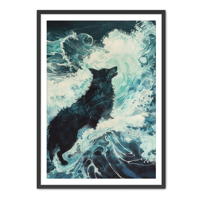 Wolf and Surf  Wall Art