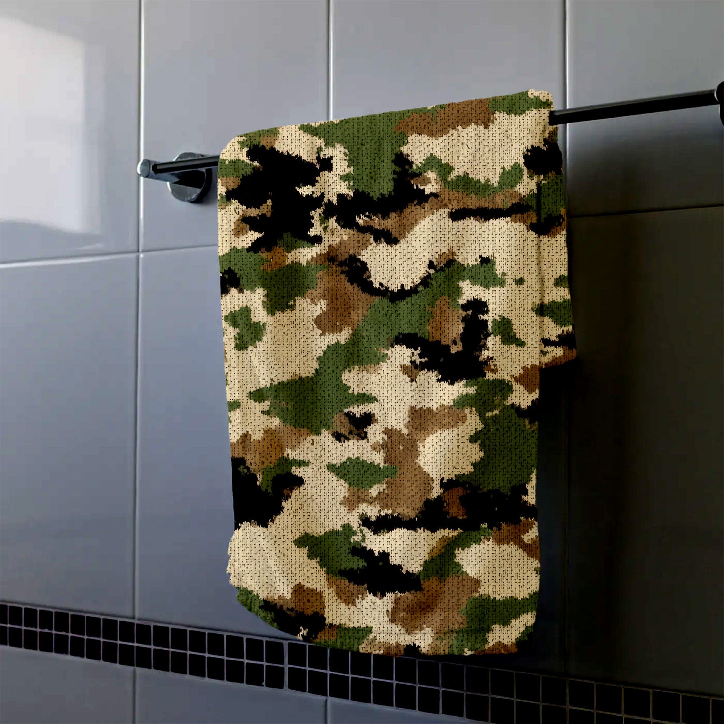 Woodland Camo Fabric Hand Towel