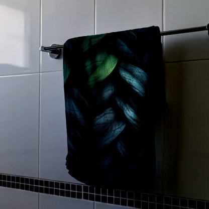 Woven Foliage Pattern Hand Towel