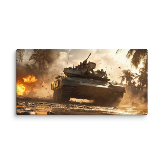 Tank and Palms  Wall Art
