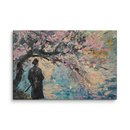 Samurai and Cherry Tree  Wall Art