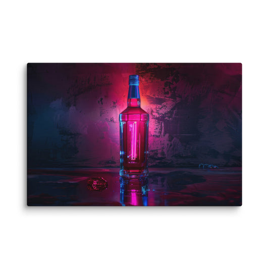 Neon Bottle  Wall Art