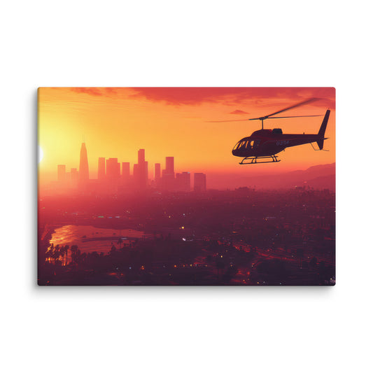 Chopper Sunset  Wall Art