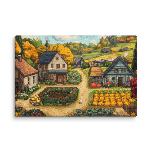Fall in the Village  Wall Art