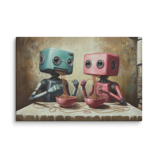 Robot Date Night  Wall Art