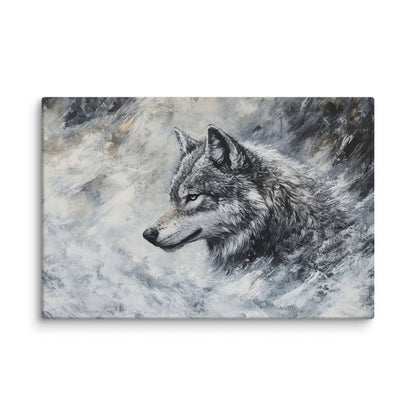 Lone Grey Wolf  Wall Art