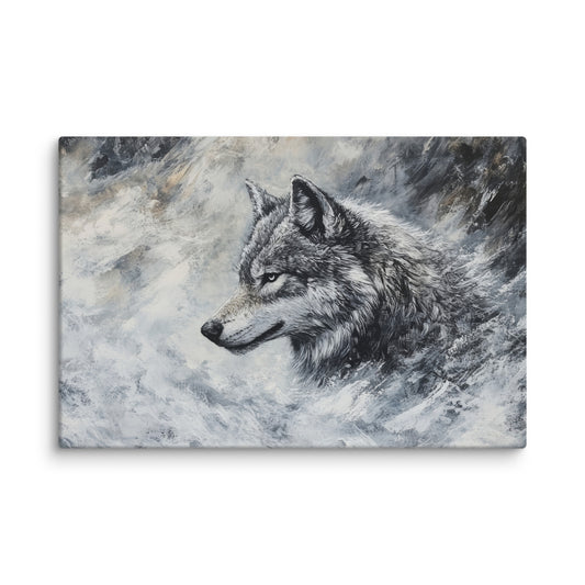 Lone Grey Wolf  Wall Art