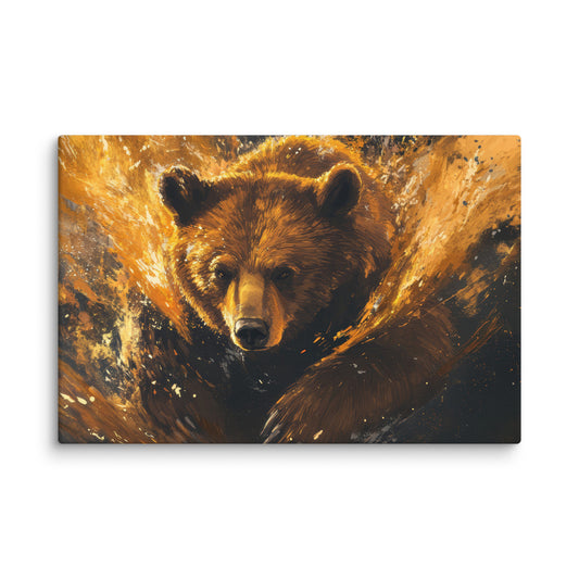 Charging Bear  Wall Art