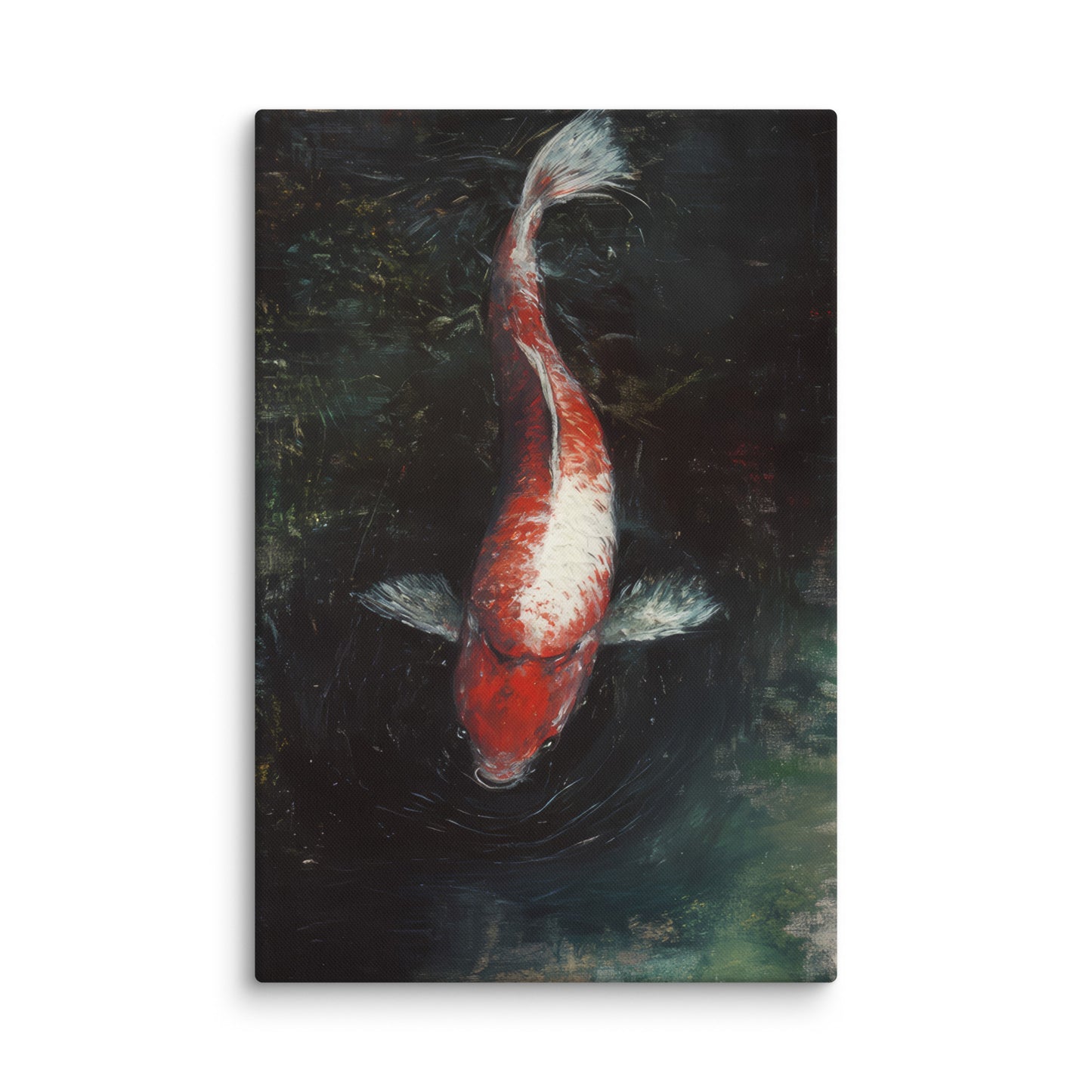 White Patch Koi  Wall Art