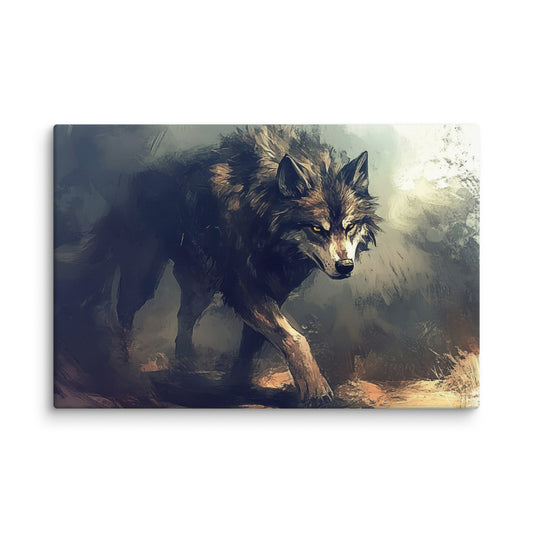 Black Wolf  Wall Art