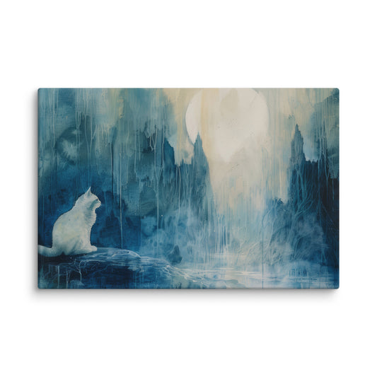 Meow at the Moon  Wall Art