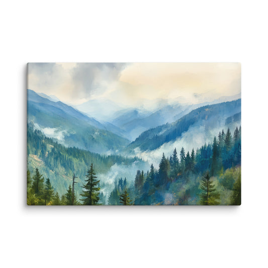 Wispy Mountains  Wall Art