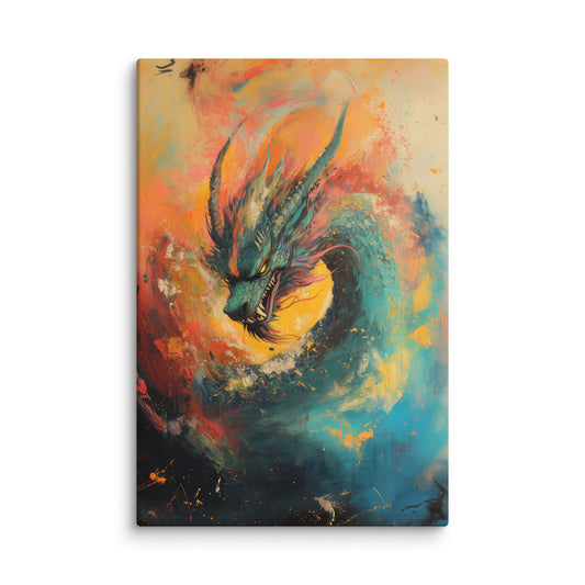 Blue Menace Dragon Wall Art