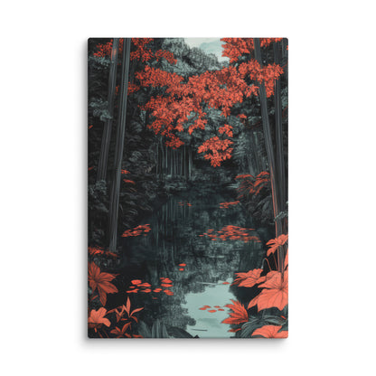 Red Bamboo  Wall Art